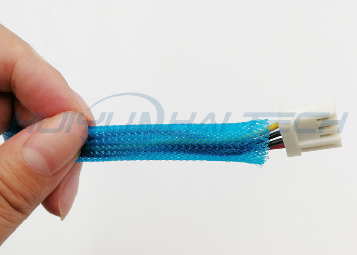 Manicotto intrecciato estensibile dell'ANIMALE DOMESTICO blu di colore per la gestione del cablaggio di cavo del cavo del PC
