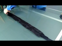 Colore nero Cerniera Cable manica intrecciata avvolgimento Alta resistenza all'abrasione