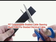 Cable intrecciato in PET espandibile Colore nero per cavo elettrico intrecciato