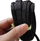 Manicotto intrecciato espandibile in PET con protezione cavi da 6 mm, colore nero, ignifugo