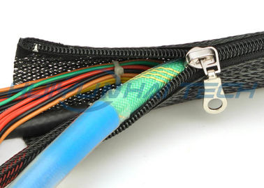 comprare Alta peso leggero di dimensione su misura involucro intrecciato del cavo della chiusura lampo manica ignifuga fabbricazione online