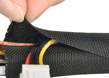 comprare Auto nero dell'ANIMALE DOMESTICO che avvolge manicotto intrecciato spaccatura per il cablaggio della gestione del cavo fabbricazione online