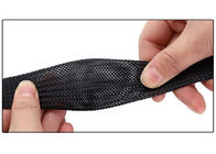 manica termoresistente del cavo di 15mm, il nero di manicotto intrecciato estensibile per la gestione del cavo