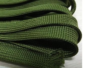comprare Manicotto intrecciato elettrico verde di Nomex resistente all'uso per la gestione del cavo fabbricazione online