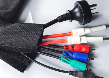 comprare Flessibile ignifugo materiale del Velcro del cavo dell'ANIMALE DOMESTICO nero della manica per il cablaggio di cavo fabbricazione online