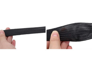 comprare Manicotto intrecciato elettrico di colore nero ignifugo flessibile per il cablaggio di cavo fabbricazione online