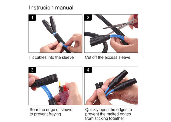 comprare L'involucro libero di auto del poliestere dell'alogeno ha spaccato il manicotto intrecciato fabbricazione online