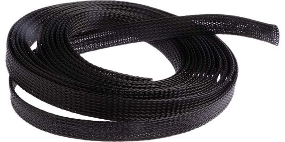 comprare Manica intrecciata estensibile 2.0mm del cavo del nero dell'animale domestico di flessibilità 80.0mm fabbricazione online