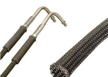 Materiale di manicotto intrecciato estensibile del poliestere dell'ANIMALE DOMESTICO stampato logo per protezione del tubo flessibile
